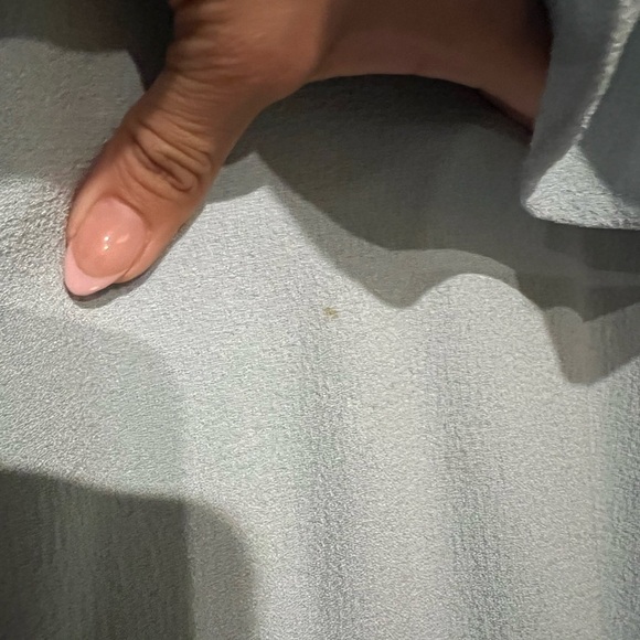 Ganni Women's Cold Shoulder Bow Dress Midi Clark Sterling Blue Size 36 - Picture 8 of 13